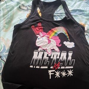 Black Unicorn 'Metal as F***' Graphic Tank